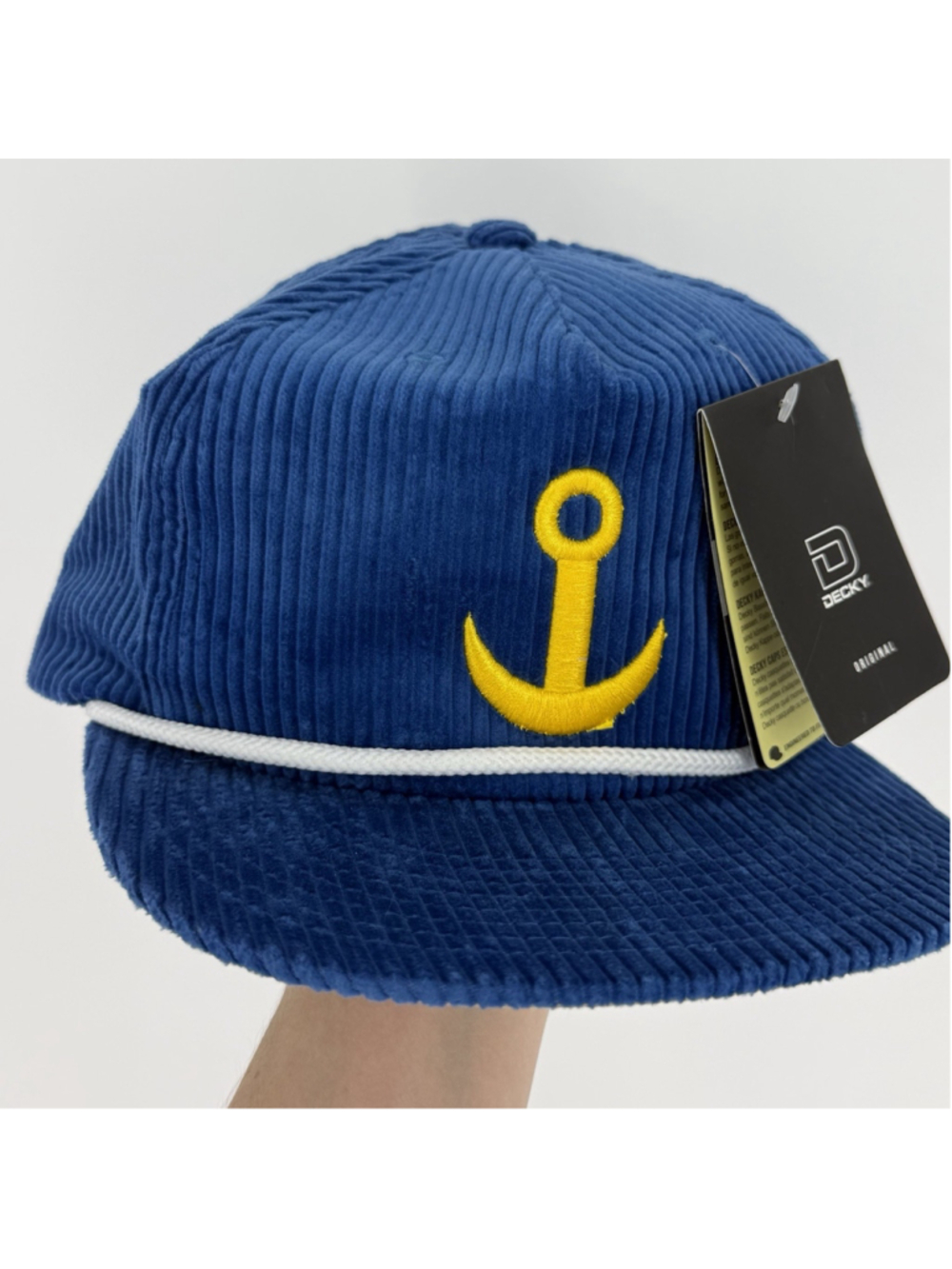 Captain Shiner Blue Corduroy Rope Hat Primus Decky Original NWT